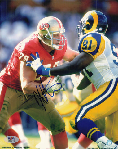 Harris Barton signed 8x10 photo PSA/DNA San Francisco 49ers Autographed