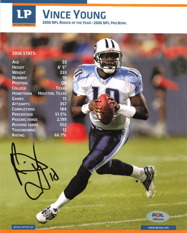 Vince Young signed 8x10 photo Tennessee Titans Autographed