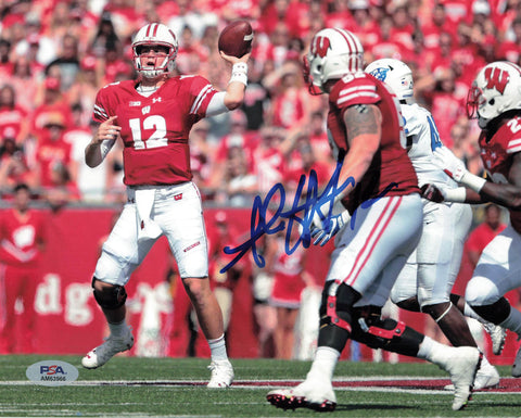 Alex Hornibrook signed 8x10 photo PSA/DNA Wisconsin Autographed
