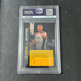 1997 Basketball Rookies #1 Tim Duncan Signed Card AUTO PSA/DNA Slabbed Autographed Spurs