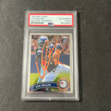 2011 Topps Chrome Rookie Card #212 Vonn Miller Signed Card AUTO PSA Slabbed Broncos RC