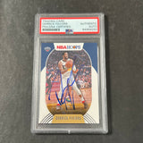 2020-21 NBA Hoops #135 Derrick Favors Signed Card AUTO PSA Slabbed Pelicans