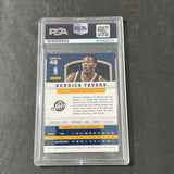 2012-13 Panini #48 Derrick Favors Signed Card AUTO 10 PSA Slabbed Jazz