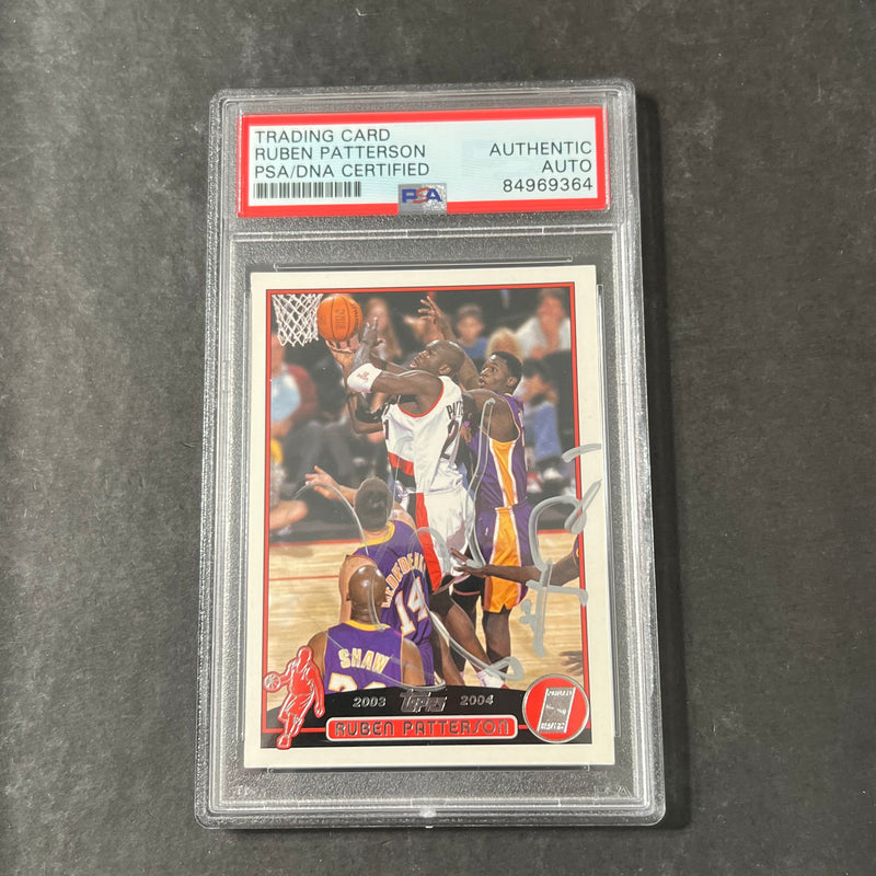 2002-03 Topps #106 Ruben Patterson Signed Card AUTO PSA/DNA Slabbed Blazers