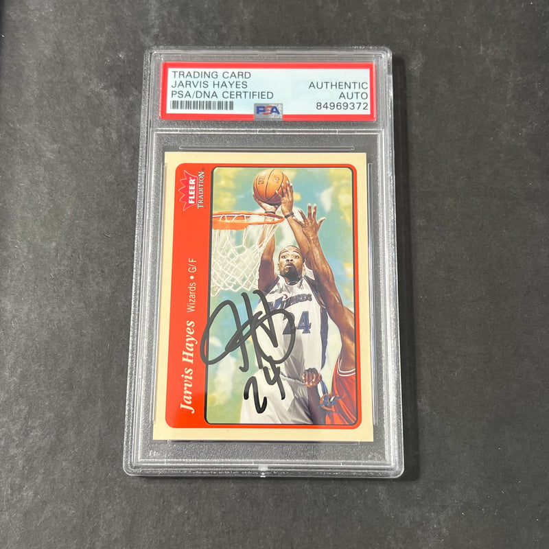 2004-05 Fleer Tradition #118 Jarvis Hayes Signed Card AUTO PSA Slabbed Wizards
