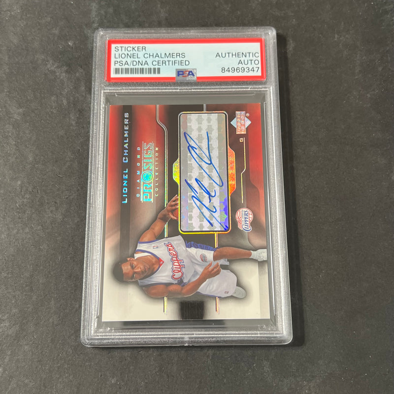 2004 Upperdeck Diamond Prosigs Collection #PS-LC Lionel Chalmers Signed Sticker AUTO PSA Slabbed Clippers
