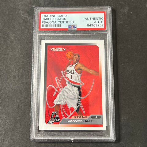 2006 Topps Total #276 Jarrett Jack Signed Card AUTO PSA Slabbed Blazers