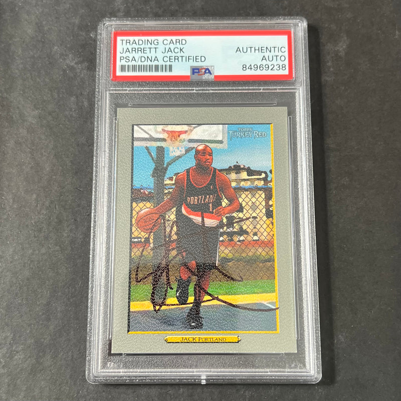 2008 Topps Turkey Red Prominent Basketball Players Jarrett Jack Signed Card AUTO PSA Slabbed Blazers