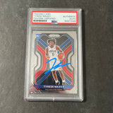 2020-21 Panini Prizm #256 Tyrese Maxey Signed card AUTO PSA 76ers RC