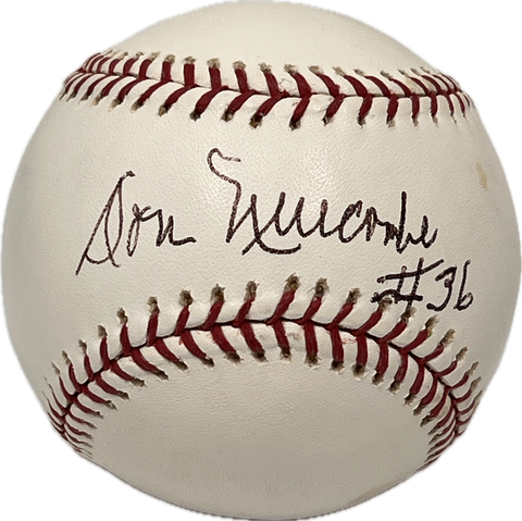 Don Newcombe signed baseball PSA Brooklyn Dodgers autographed