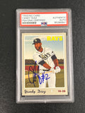 2019 Topps Heritage #636 Yandy Diaz Signed Card AUTO PSA/DNA Slabbed Rays