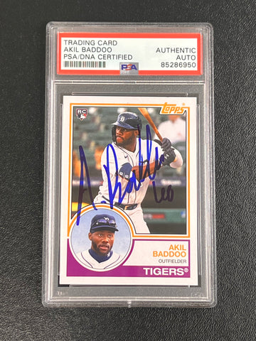 2021 Topps #141 Akil Baddoo signed card AUTO PSA/DNA Slabbed Tigers Autographed