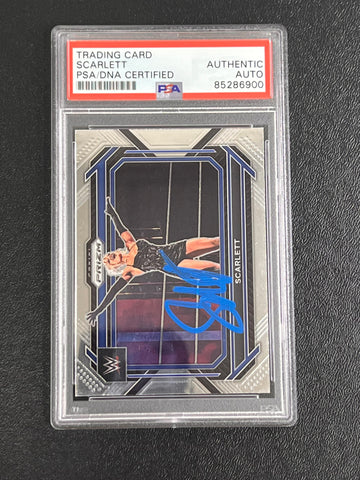 2023 Panini Prizm WWE #69 Scarlett Signed Card PSA/DNA Slabbed AUTO Wrestler