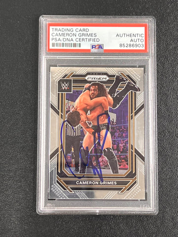 2023 Panini Prizm WWE #181 Cameron Grimes Signed Card PSA/DNA Slabbed AUTO Wrestler