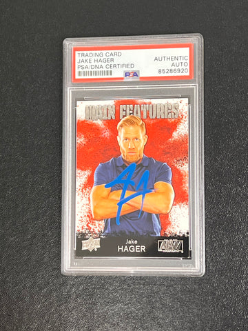 2021 Upper Deck AEW First Edition #MF-39 Jake Hager Signed Card AUTO PSA/DNA Slabbed WWE