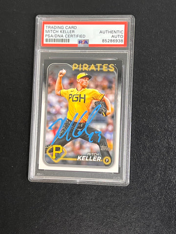 2024 Topps Series One #230 Mitch Keller Signed Card PSA/DNA Authenticated Slabbed AUTO Pirates