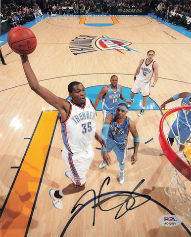 Kevin Durant signed 8x10 photo PSA/DNA Oklahoma City Thunder Autographed