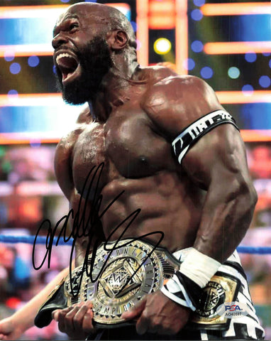 Apollo Crews signed 8x10 photo PSA/DNA Autographed WWE