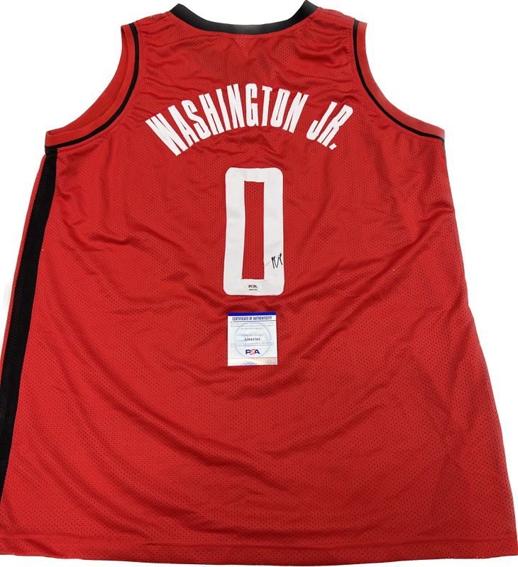 Tyty Washington Jr signed jersey PSA/DNA Houston Rockets Autographed