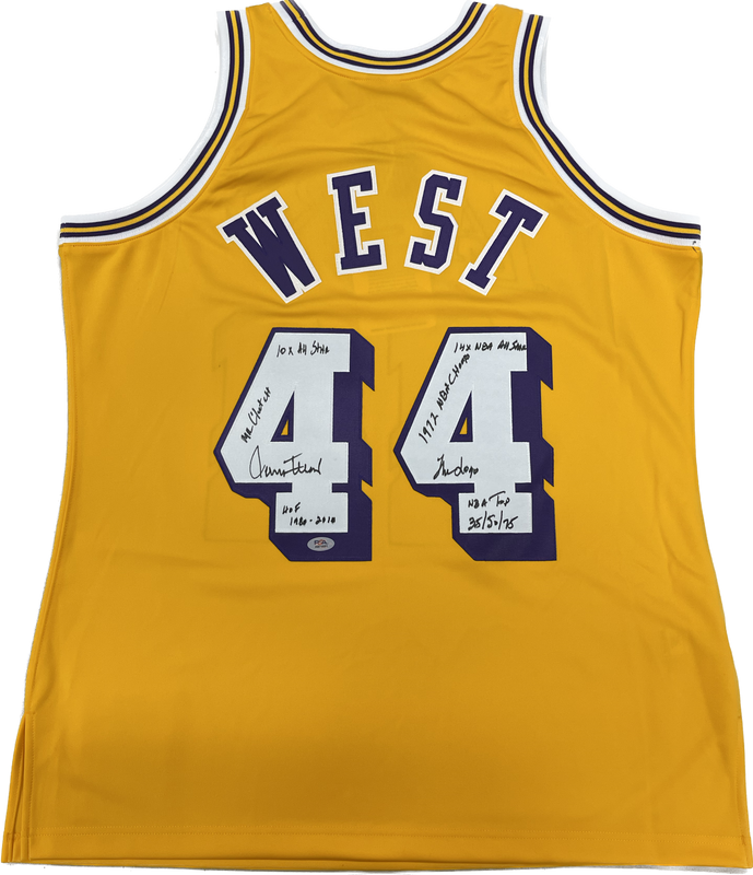Jerry West Signed Lakers Jersey PSA/DNA Auto Lakers Autographed