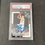 2015-16 Panini Donruss #32 Kristaps Porzingis Signed Card AUTO PSA Slabbed RC Knicks