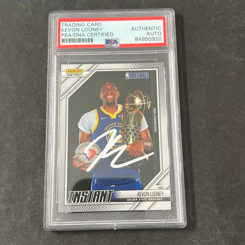 2021-22 Panini Instant #10 Kevon Looney Signed Card AUTO PSA Slabbed RC Warriors