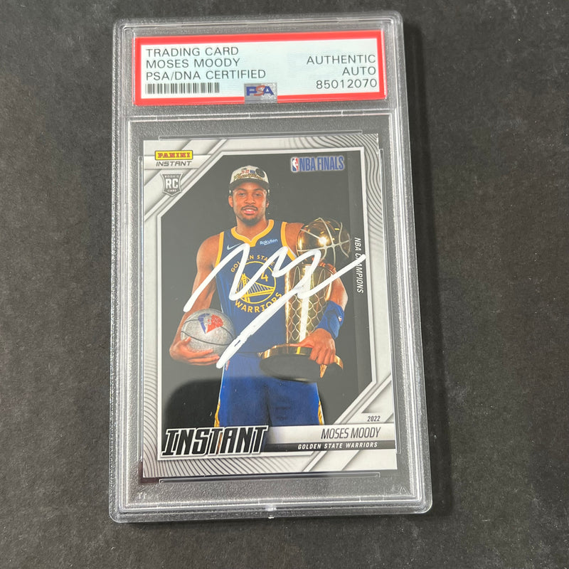 2021-22 Panini Instant #11 Moses Moody Signed Card AUTO PSA Slabbed Warriors