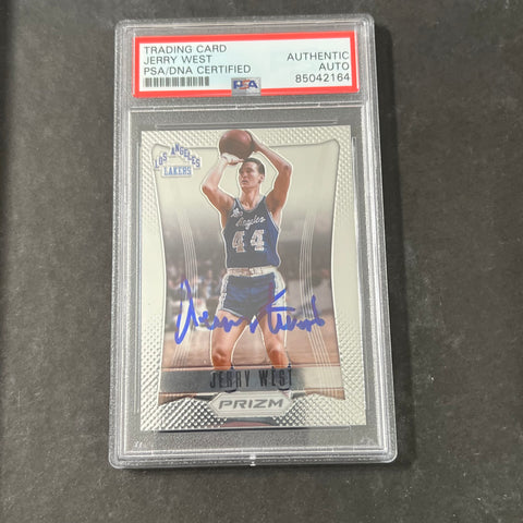 2012-13 Panini Prizm #172 JERRY WEST Signed Card AUTO PSA Slabbed Lakers