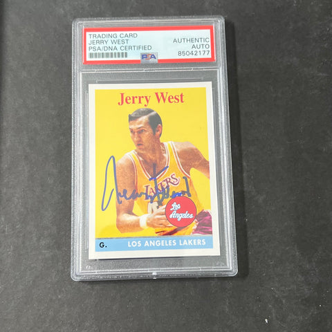 2008 Topps #180 JERRY WEST Signed Card Auto PSA Slabbed Lakers
