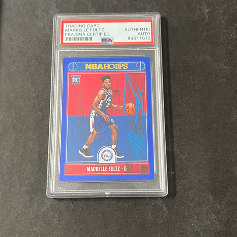 2017-18 Panini NBA Hoops #251 Markelle Fultz Signed Card PSA Slabbed RC 76ers