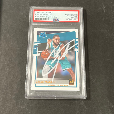 2020-21 Donruss Rated Rookie #212 Caleb Martin Signed AUTO PSA Slabbed RC Hornets