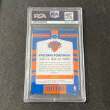 2017-18 Donruss Optic #14 Kristaps Porzingis Signed Card AUTO PSA Slabbed Knicks