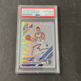 2019-20 Panini Donruss Optic #36 Kristaps Porzingis Signed Card AUTO PSA Slabbed Mavericks