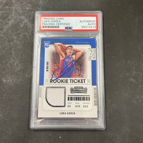 2022  Panini Rookie Ticket #RTS-LGA Luka Garza Signed Card AUTO PSA Slabbed Pistons