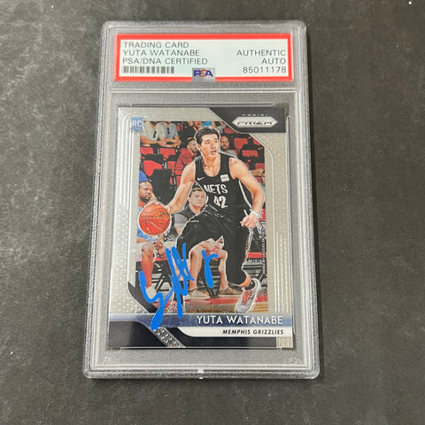 2018-19 Panini Prizm  #146 Yuta Watanabe signed Auto Card PSA/DNA Slabbed RC Grizzlies