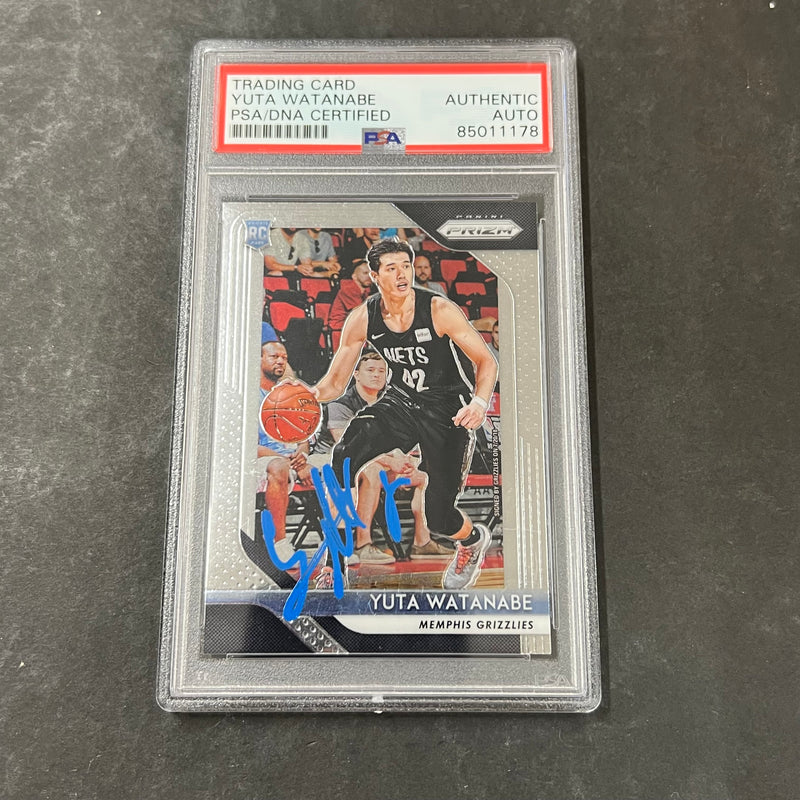 2018-19 Panini Prizm  #146 Yuta Watanabe signed Auto Card PSA/DNA Slabbed RC Grizzlies