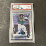 2021 Bowman Chrome #BCP-215 Milkar Perez Signed Card PSA Slabbed Auto Mariners