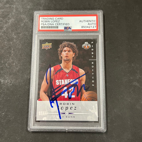 2008 Upper Deck #231 Robin Lopez Signed Card AUTO PSA Slabbed