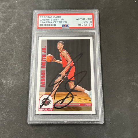 2022-23 Panini Hoops #283 Jabari Smith Jr Signed Card AUTO PSA RC Slabbed Houston