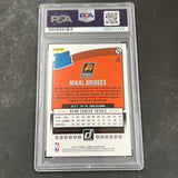 2018-19 Panini Donruss Optic Rated Rookie #200 Mikal Bridges Signed Card AUTO PSA RC