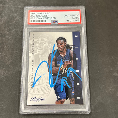 2012-13 Panini Prestige #236 Jae Crowder Signed Card AUTO PSA Slabbed Mavericks