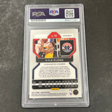 2021-22 Panini Prizm #156 Kyle Kuzma Signed Card Auto PSA Slabbed Wizards