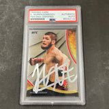 2018 Topps #UFCT-KN Khabib Nurmagomedov Signed Card PSA Slabbed