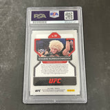 2022 Panini Prizm #196 Khabib Nurmagomedov Signed Card PSA Slabbed