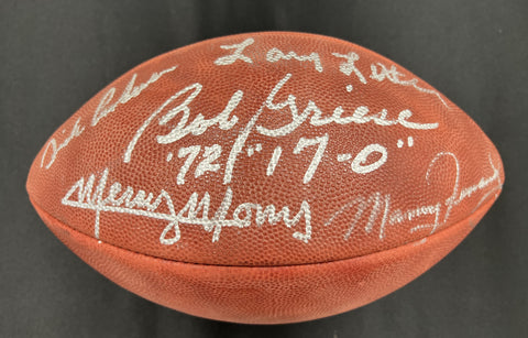 Bob Griese/Manny Fernandez/Mercury Morris/Larry Little/Dick Anderson Signed Football PSA/DNA Autographed Miami Dolphins