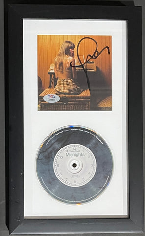 Taylor Swift Signed CD Cover Framed PSA/DNA Midnights Autographed