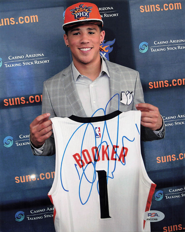 Devin Booker signed 8x10 photo PSA/DNA Phoenix Suns Autographed