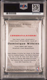 2007 Topps Stadium Club Full Court Press Relics #DWI 002/199 Dominique Wilkins Signed Card AUTO PSA Slabbed Hawks