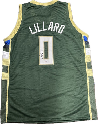 Damian Lillard Signed Jersey PSA Milwaukee Bucks Autographed