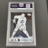 2022-23 Upper Deck Series 2 #418 Erik Cernak Signed Card AUTO PSA slabbed Lightning